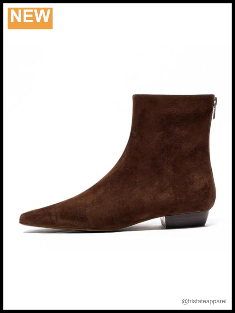 Women's Chelsea Ankle Booties Square Toe Flat Heel Matte Leather Casual Boots